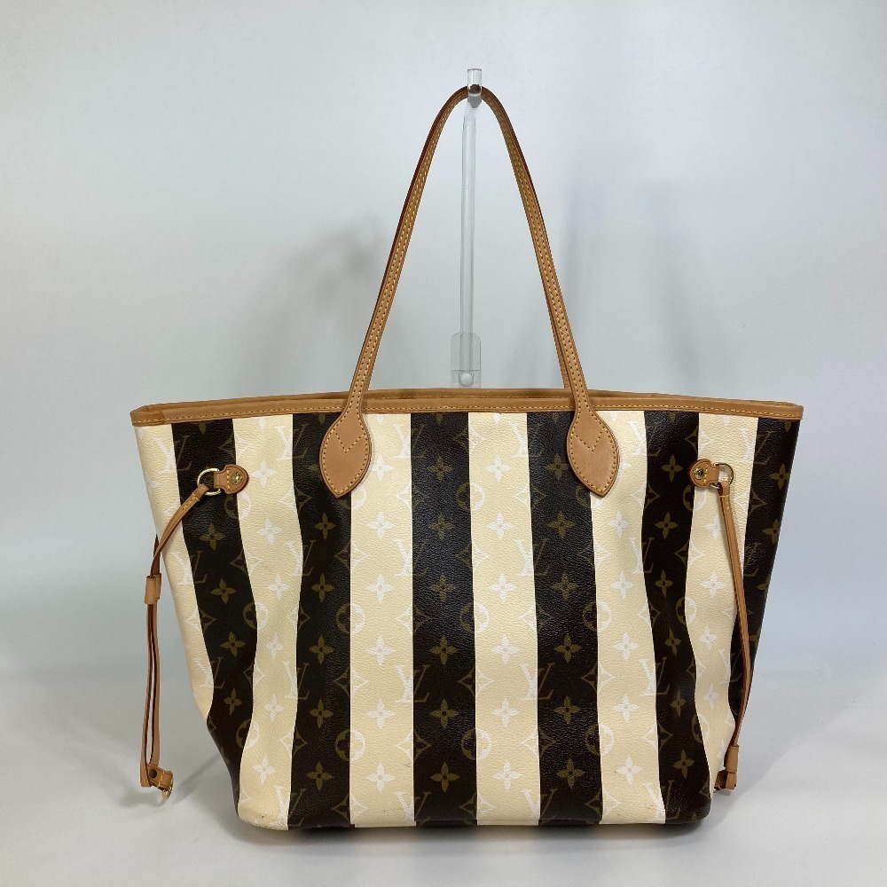 Louis Vuitton Monogram Rayleur Neverfull MM Tote Bag Brown
